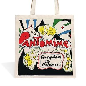 NEW The Beatles Pantomime Everywhere is Christmas 100% Cotton Canvas Tote Apple